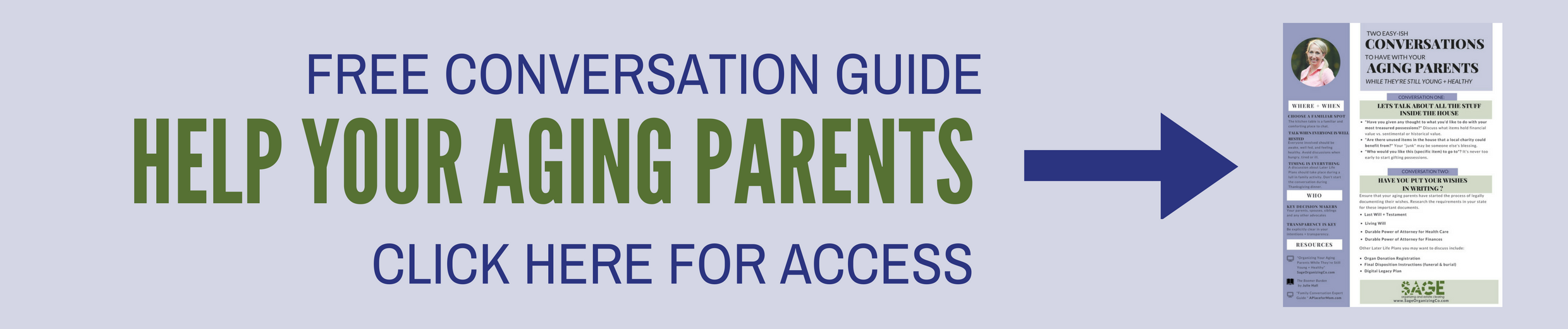 help your aging parents conversation guide from Sage Organizing Co. 
