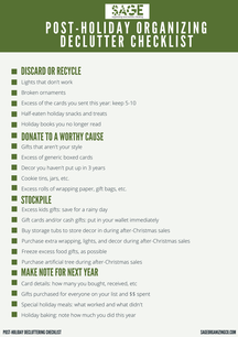 post holiday home organizing after christmas declutter hacks printable free checklist